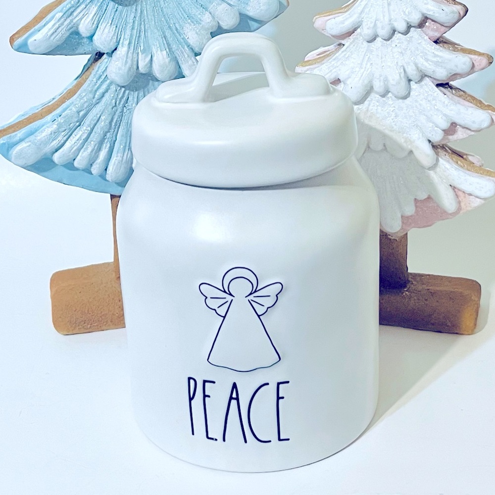 Rae Dunn Christmas Peace Angel Canister